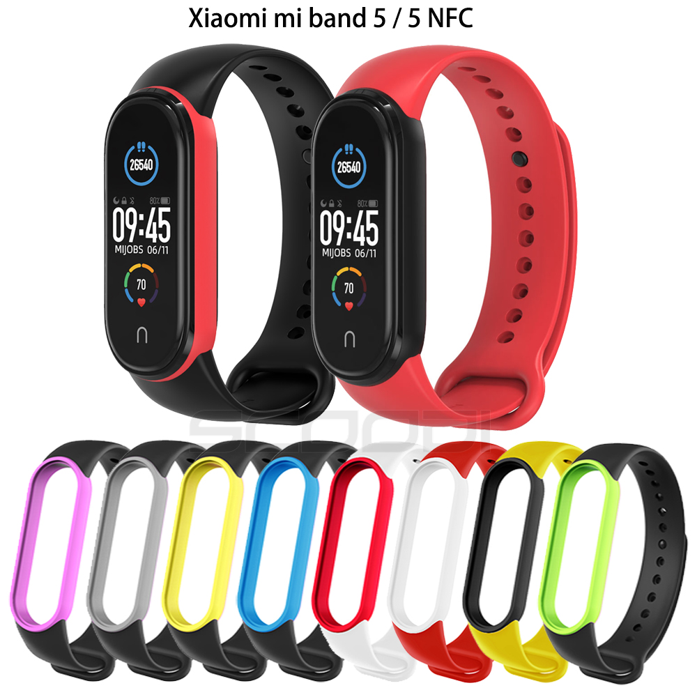Dây Đeo Thay Thế Chất Liệu Silicon Thiết Kế Nhiều Lỗ Thời Trang Cho for Xiaomi Mi Band 5