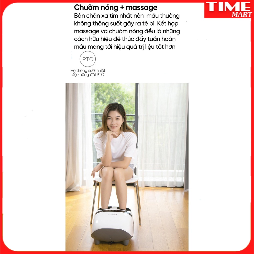 [CHÍNH HÃNG] Máy massage chân bấm huyệt XGEEKF3/LERAVAN Xiaomi Youpin. Mát xa làm ấm chân 360độ. Khử mùi ion [TIME_MART]