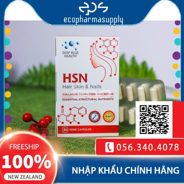 Viên uống HSN Deep Blue Health dưỡng ẩm sáng da dưỡng tóc móng