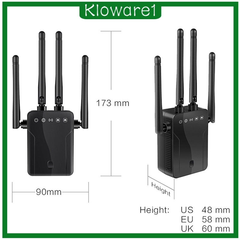 1 Bộ Khuếch Đại Tín Hiệu Wifi 4 Ăng Ten Phích Cắm Uk
