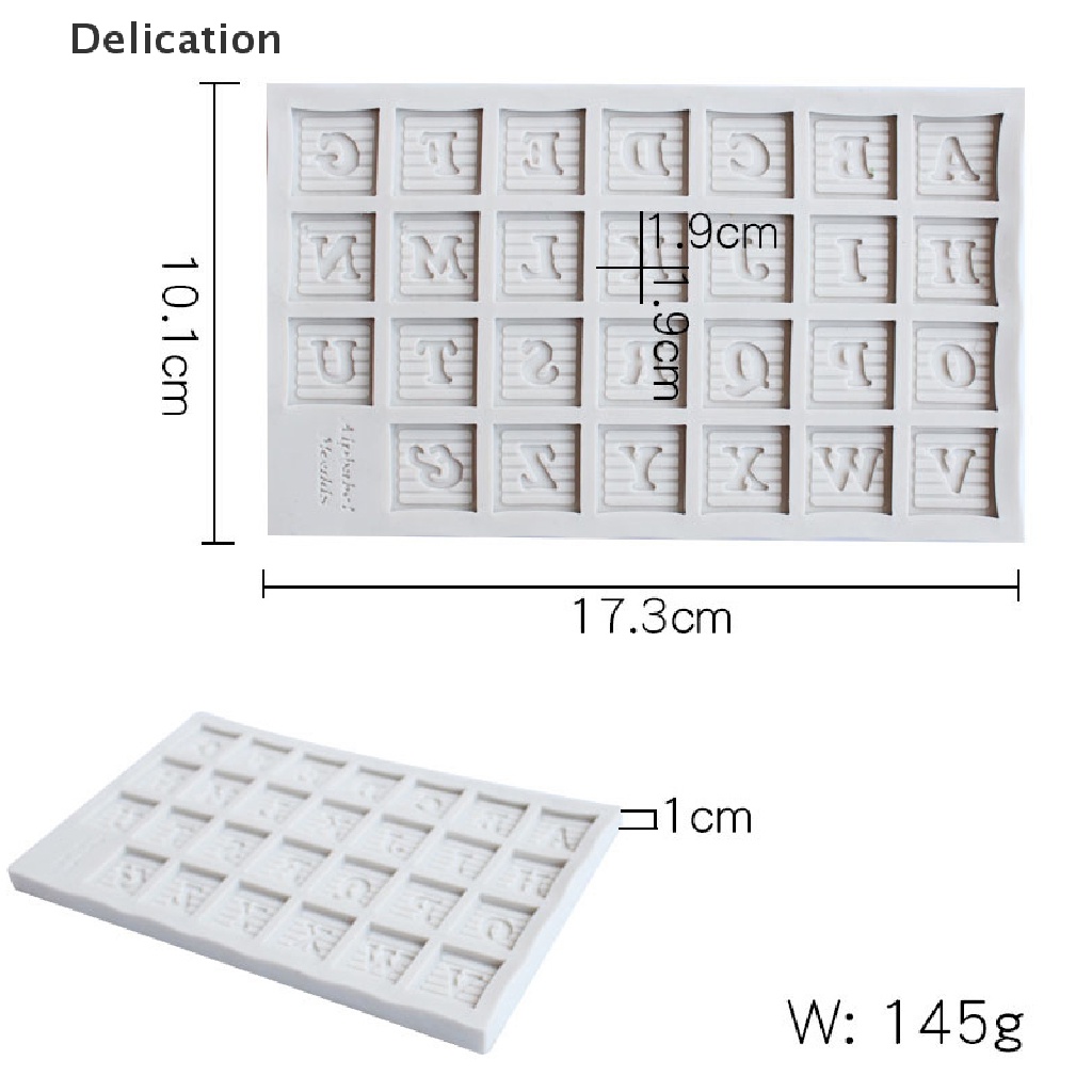 Khuôn làm bánh chất liệu silicon hình chữ cái