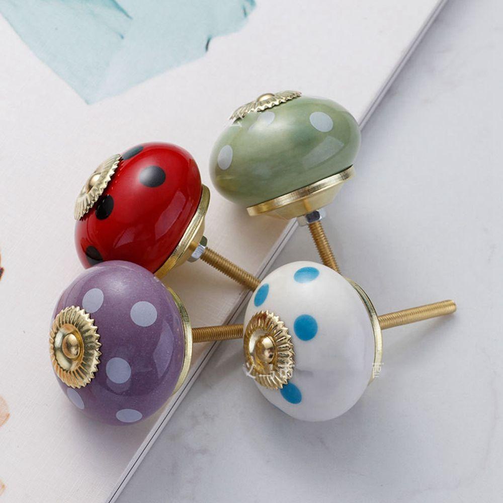 Tay Nắm Cửa Tròn Bằng Gốm Sơn Màu Độc Đáo Trang Trí Nội Thất