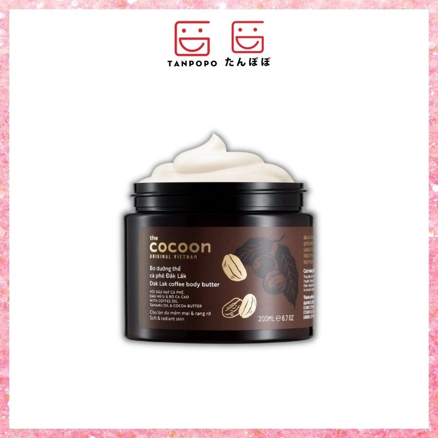 [Có sẵn] Bơ Dưỡng Thể Cà Phê Đắk Lắk Cocoon Dak Lak Coffee Body Butter 200ml