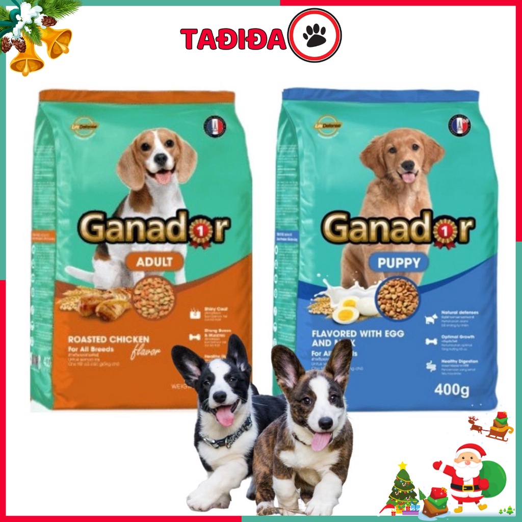 Thức ăn cho Chó Con Ganador Puppy Dạng hạt khô Vị Trứng, Sữa và DHA cao cấp - Túi 400g – Tadida Pet