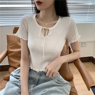 Áo dây nữ kiểu thắt nơ trước ngực