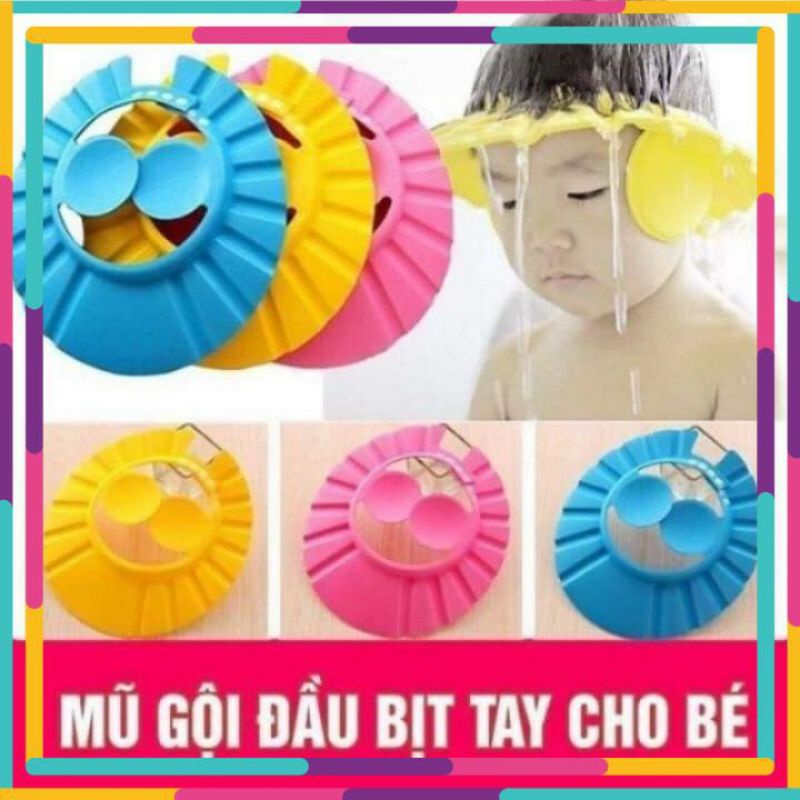 Mũ gội đầu tăm chống nước cho bé🌸  🌸 mũ đội đầu chống thấm cho bé