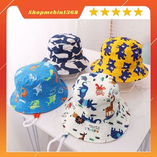 Mũ nón cho bé gái, mũ cho cho bé trai, mũ vành tròn họa tiết đáng yêu cho bé 1-6 tuổi - MG035
