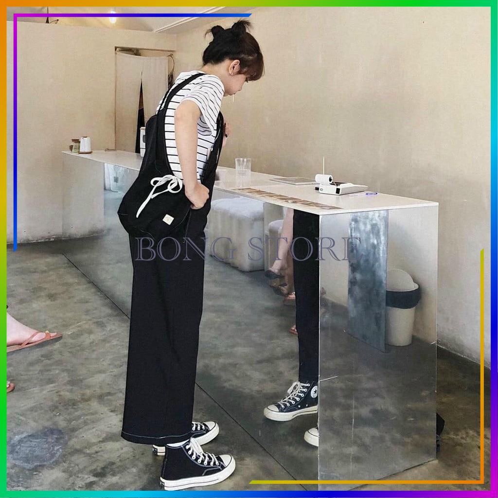 Yếm quần ống xuông chỉ nổi siêu dễ thương nguyễn hoa