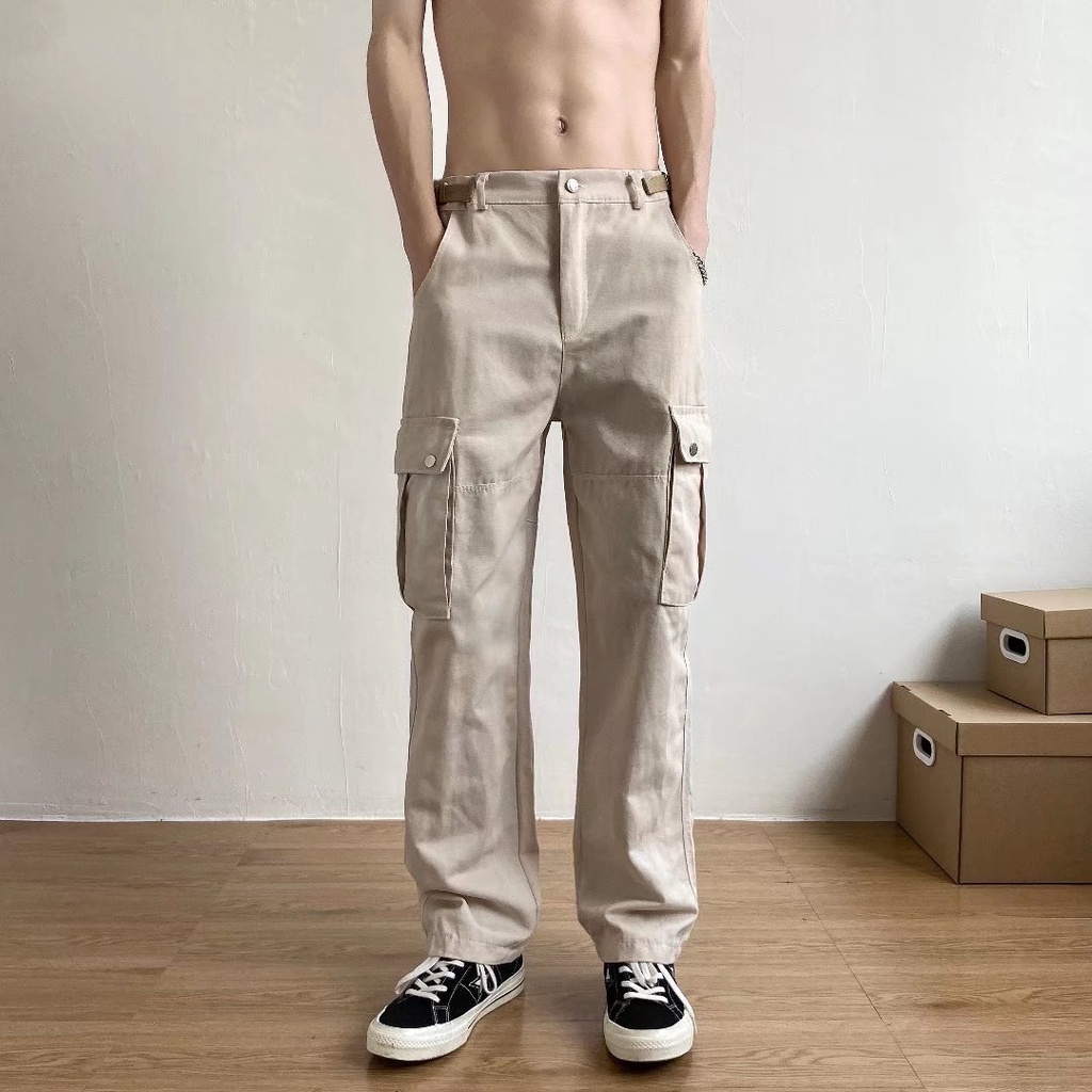 Quần Dài Dáng Suông Rộng Phong Cách Thời Trang Xuân Thu Mới Có Size Lớn M-2XL Cho Nam Giới