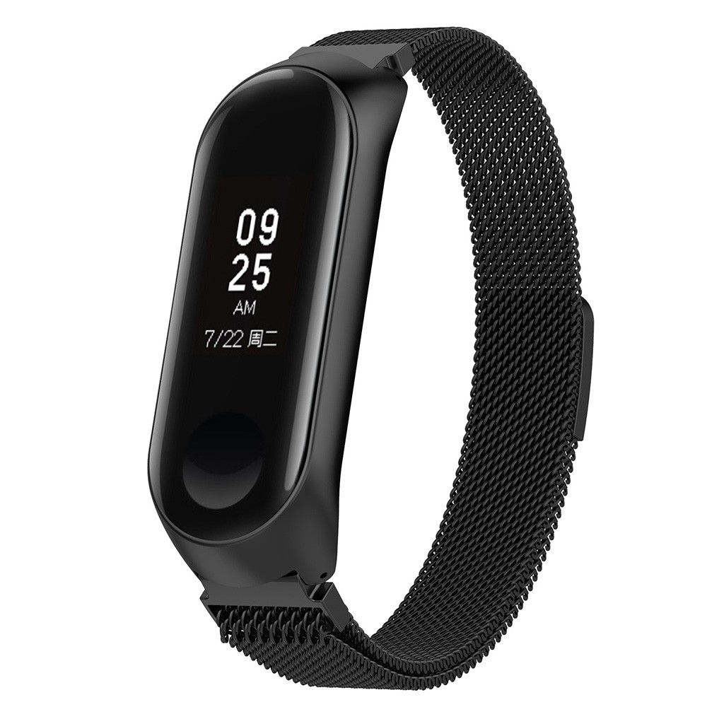 XIAOMI Dây Đeo Thay Thế Chất Liệu Thép Không Gỉ Thiết Kế Mắt Xích Cho Mi Band 3 4 3