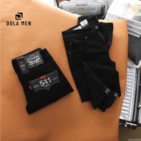 Quần Jean LEVIS PREMIUM 511 Đen Hàng Xuất Xịn CÓ BIG SIZE cao cấp Dolamen