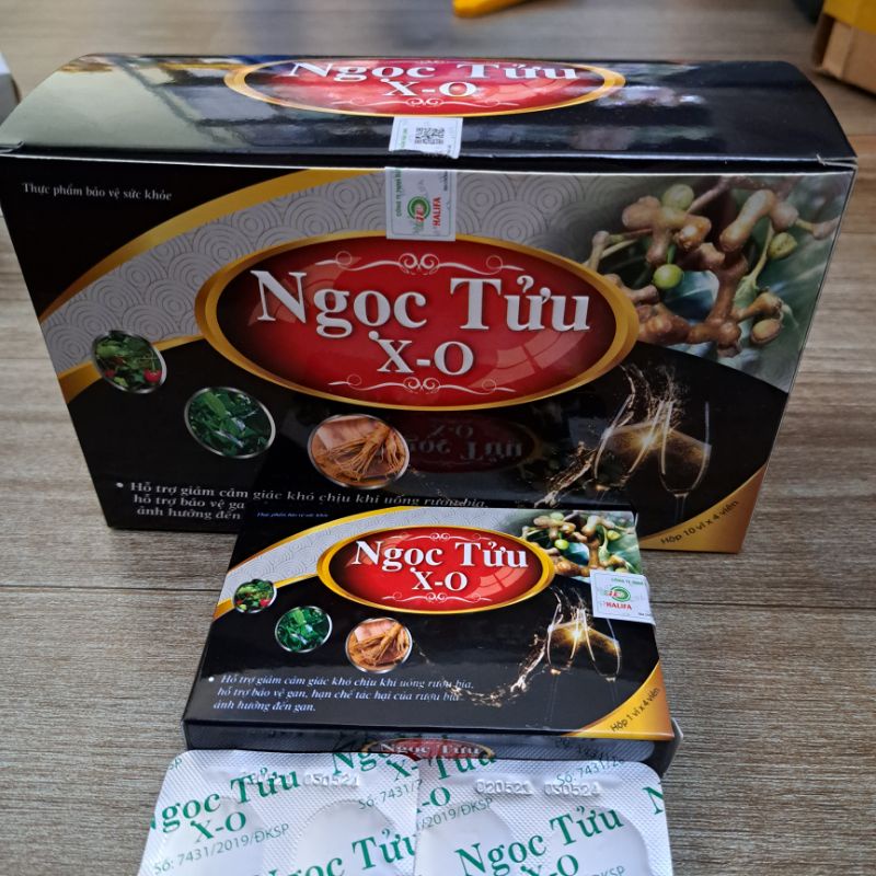 Viên giải rượu NGỌC TỬU X-O hỗ trợ gan ,hạn chế tác hại của bia rượu giải rượu WIN 21 , Me 21_Hộp 40 viên