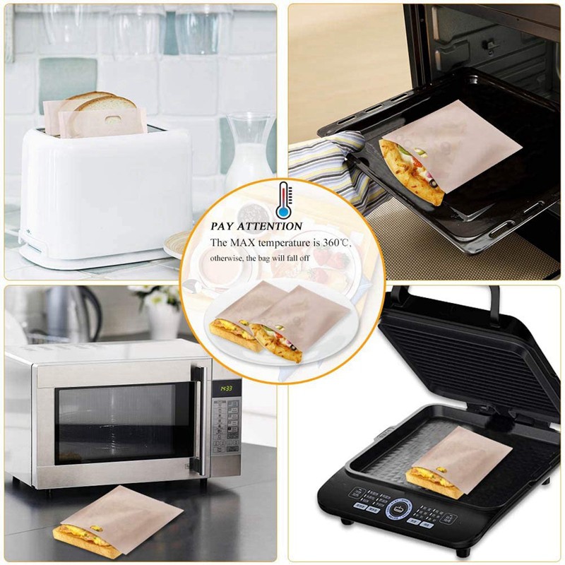 10PCS Reusable Toaster Bags Non-Stick Sandwich Toaster Bags