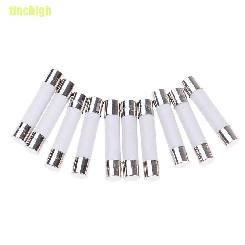 Bộ 10 Cầu Chì Sứ 20A 250V 6X30Mm Cho Lò Vi Sóng