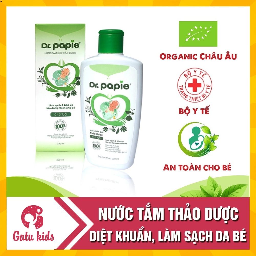 Nước Tắm Thảo Dược Dr Papie Cho Bé Giúp Ngăn Ngừa Và Giảm Các Vấn Đề Về Da