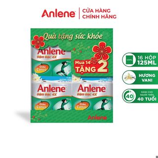 Combo 4 lốc sữa nước Anlene đậm đặc 4X hương vani