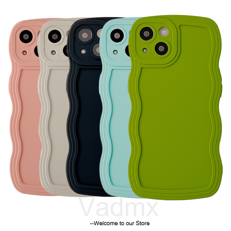 Ốp Điện Thoại TPU Mềm Nhám Màu Kẹo Thiết Kế Gợn Sóng Thời Trang Cho Vivo V23 Pro 5G X80 X70 X60 X50 Pro Plus