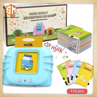 Máy đọc thẻ học song ngữ con mèo cho bé -anh việt 112 thẻ 224 tiếng anh-máy đọc thẻ song ngữ 225 thẻ