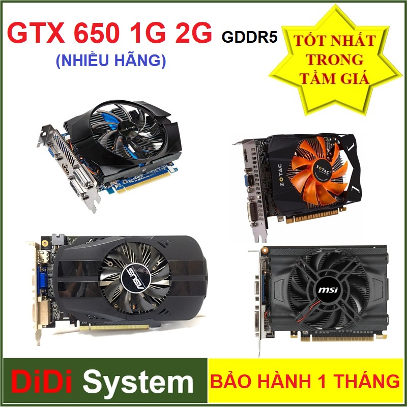 CARD GTX 650 1G/ 2G GDDR5