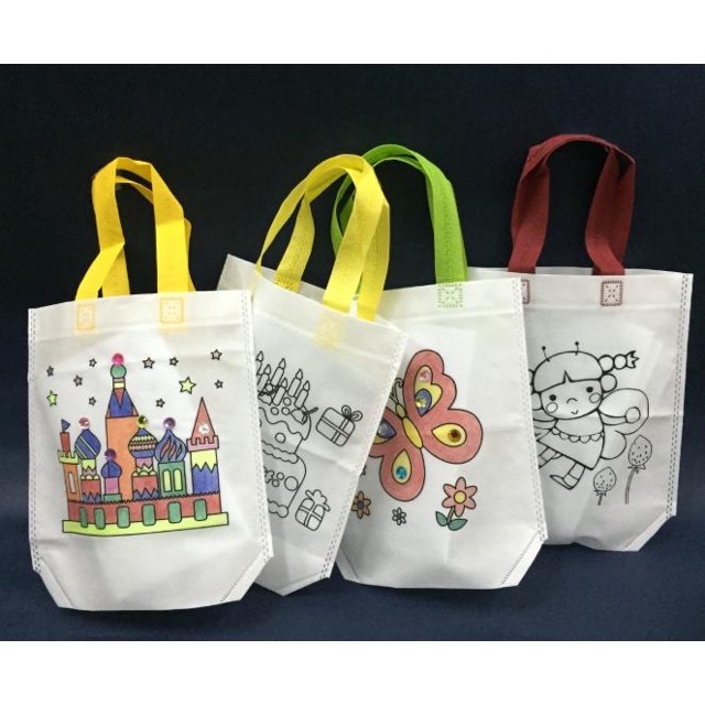 Túi vải tô mầu tập vẽ kèm bút