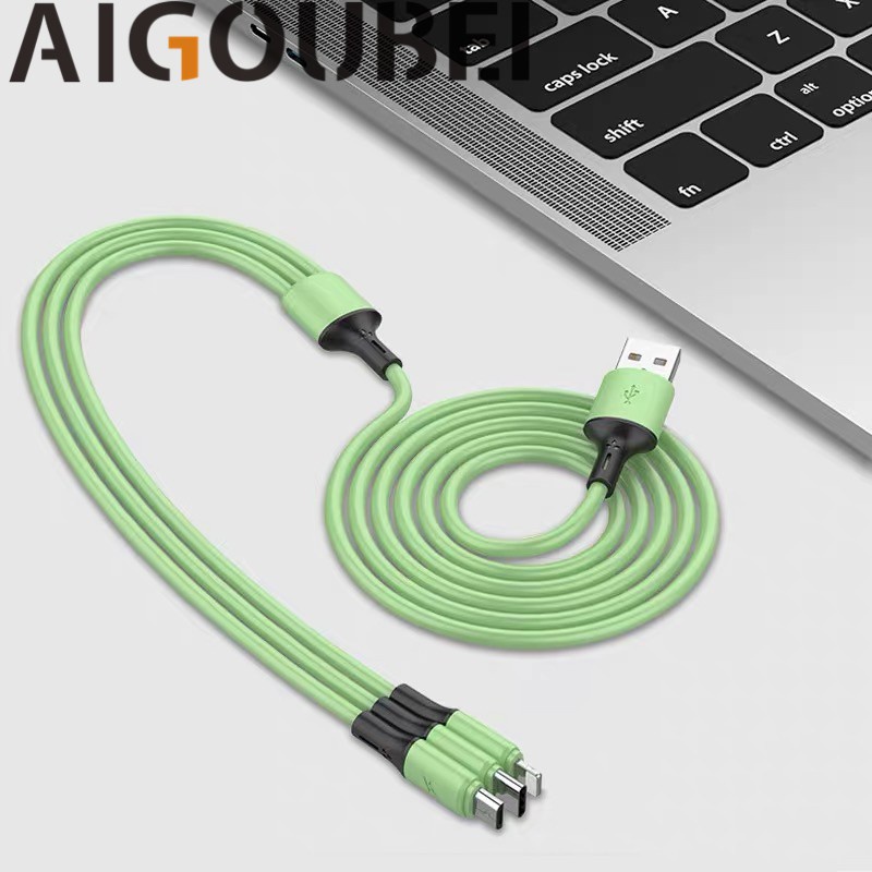 Dây Cáp Sạc Ba Trong Một 1.2M Bằng Nhựa Mềm Đa Năng Cho Android Apple Type C
