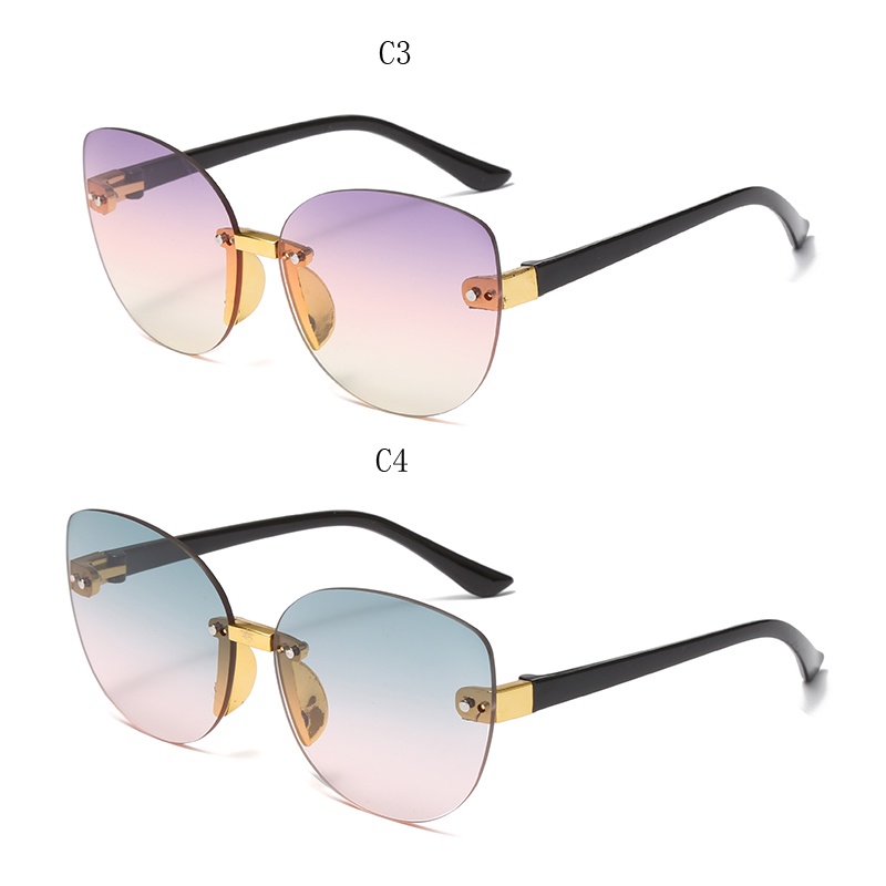 Kính Mát Thời Trang Không Viền Đáng Yêu Cho Trẻ Em