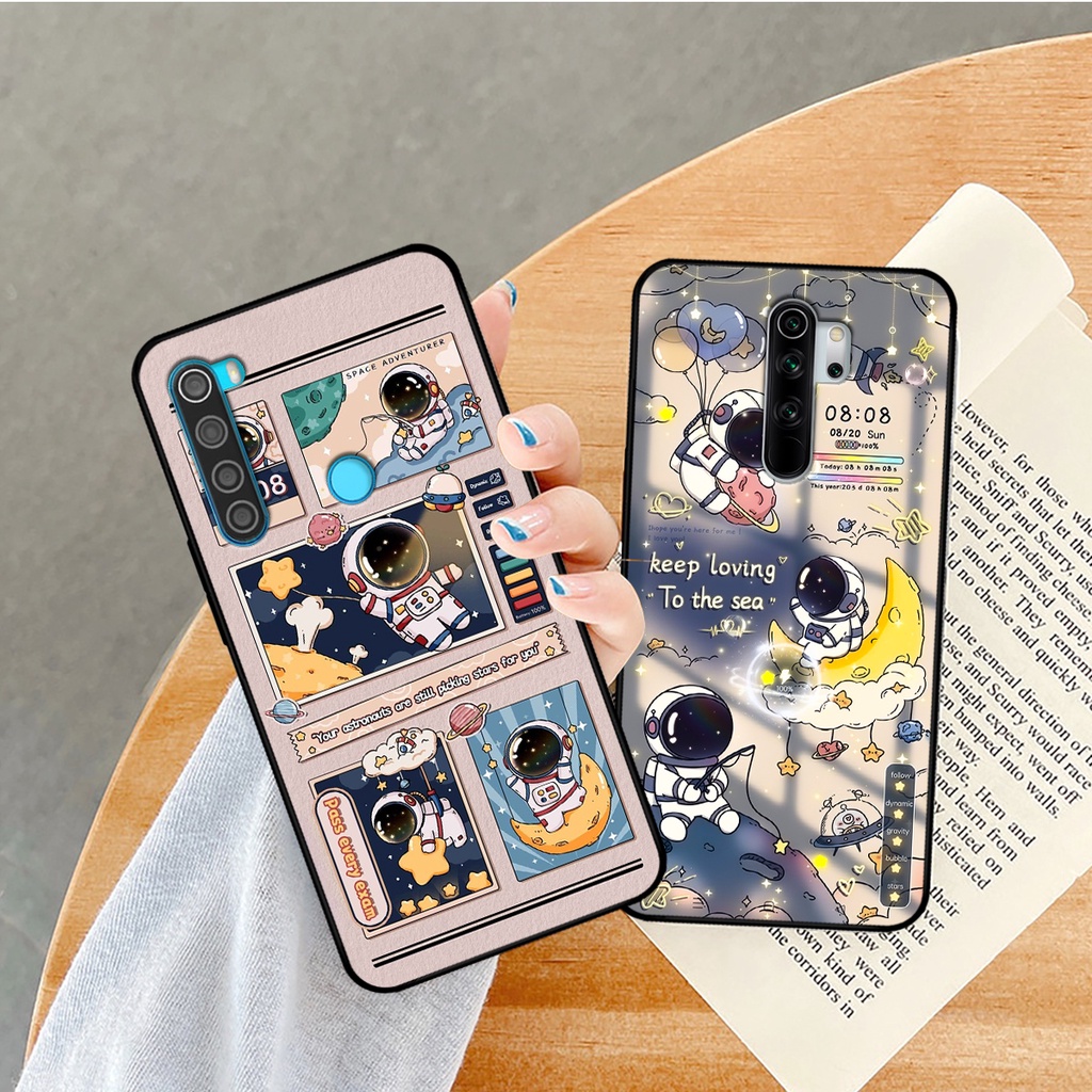Ốp lưng Xiaomi Redmi Note 8 / Note 8 Pro hình gấu, vũ trụ ngân hà chibi. ốp chống sốc bền đẹp