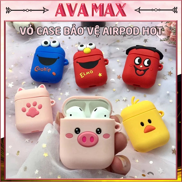 Vỏ Ốp Case Airpod Airpods bảo vệ bao đựng tai nghe không dây bluetooth 1/2/Pro/i12/i9/i7/tws Nhiều Hình Dễ Thương
