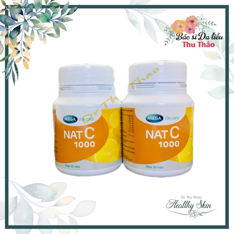 [30 viên] VIÊN UỐNG HỖ TRỢ SÁNG DA - TĂNG ĐỀ KHÁNG NAT C 1000mg