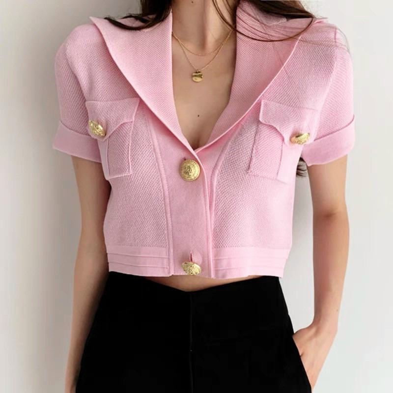 ÁO LEN CỔ VEST CROPTOP