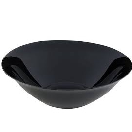 Bát tô thủy tinh Luminarc Carine đen 27cm D2376, tô trộn salat, dùng được trong lò vi sóng, sản xuất tại Pháp