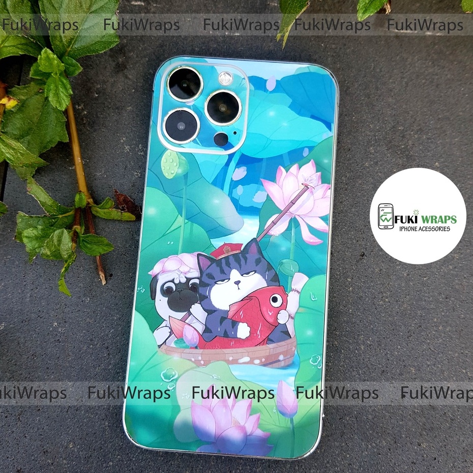 Tấm dán Skin Mặt Sau Cún Mèo FULL VIỀN Dành Cho 13prm ,12prm ,11prm ,X , XS, XR ,xsm , 7p , 12pro , 11pro - FukiShop
