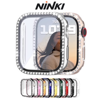 Ninki Ốp Bảo Vệ cho Apple Watch 7 Bằng PC Cứng + Kính Cường Lực Cho Apple Watch 7 41mm 45mm