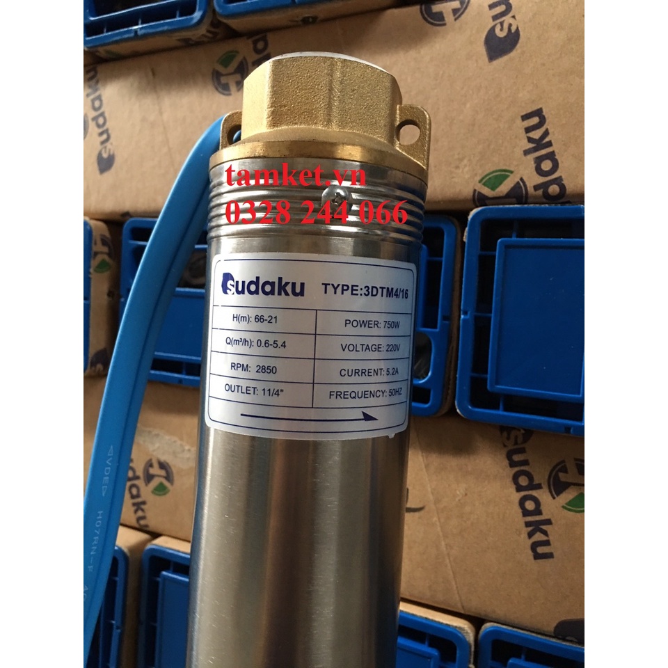 Bơm thả giếng 90 công suất 750w Sudaku