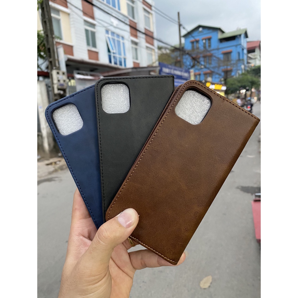 Ốp lưng bao da nắp gập kèm ví có nam châm hút từ tính cho điện thoại iphone 6 7 8 xsmax 11 12 pro đến 13promax