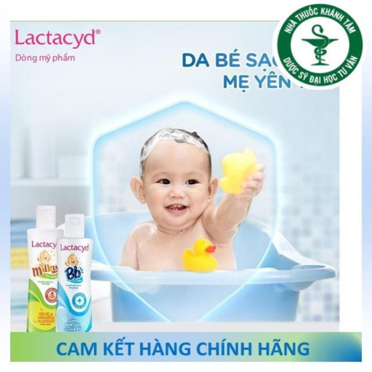 ! ! Sữa tắm gội trẻ em Lactacyd Milky - Lactacyd BB - Lactacyd em bé - giảm rôm sảy, hăm kẻ