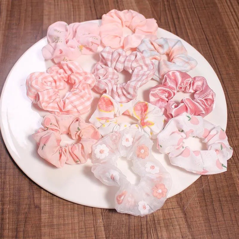 Sét Dây Cột Buộc Tóc Scrunchy Nhiều Màu 20 chiếc(Meisy)