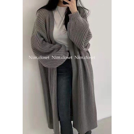 [Ảnh thật] Áo cadigan len dáng dài phong cách Hàn Quốc | BigBuy360 - bigbuy360.vn