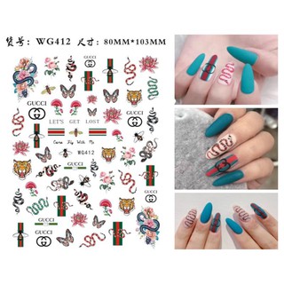 Sticker hoạ tiết logo thương hiệu nổi tiếng,hình dán móng hoạ tiết logo thương hiệu nổi tiếng trang trí móng nail