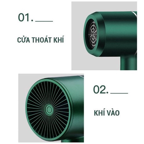 Máy sấy tóc 2 chiều nóng lạnh công suất lớn 2200W - Có thể gấp gọn