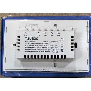 Công tắc điện thông minh wifi Sonoff T2 US 1,2,3 Nút - Chính Hãng Sonoff