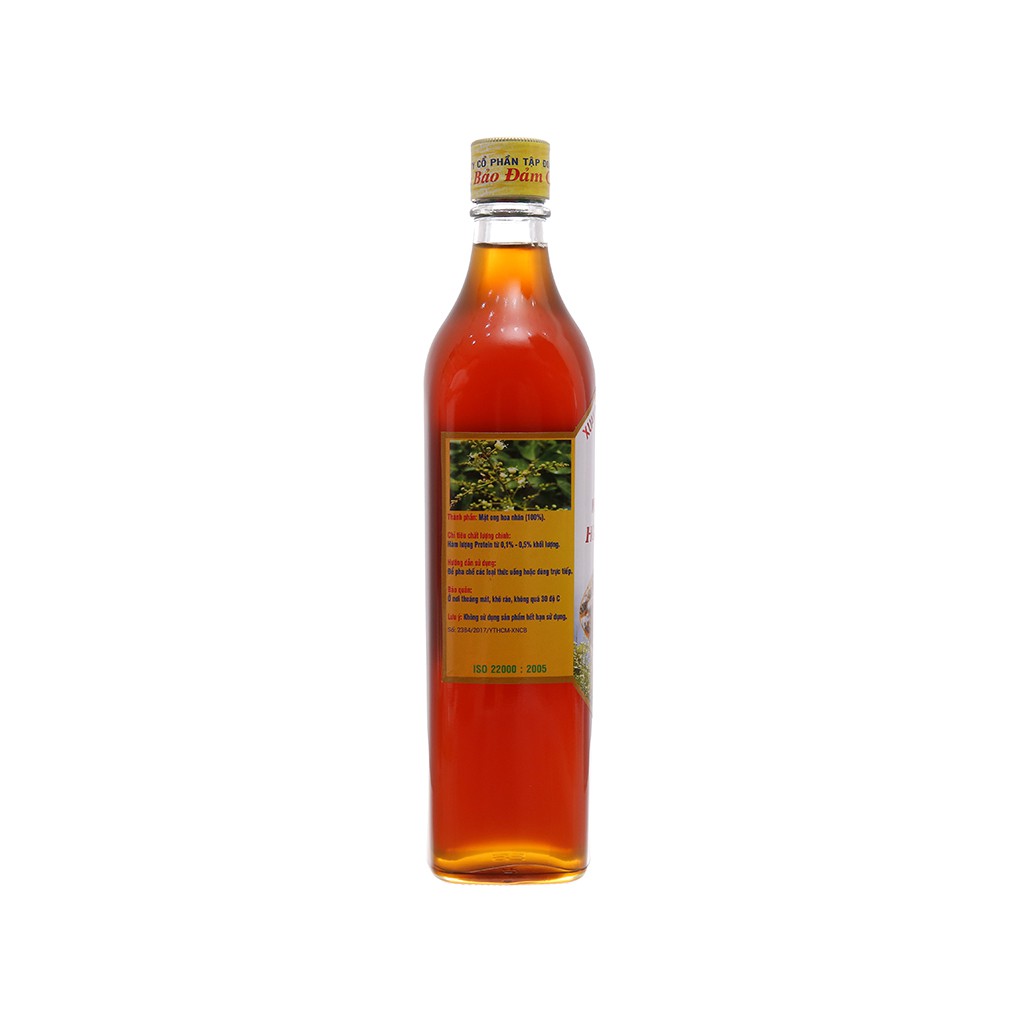 Mật Ong Hoa Nhãn – Xuân Nguyên (Mật ong nguyên chất 100%) - chai 500ml