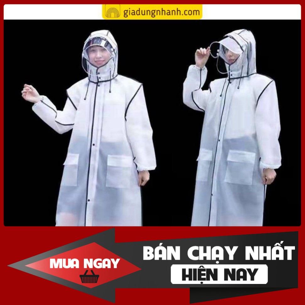 Áo Mưa Thời Trang Có Dây Kéo Trong Suốt Cao Cấp Dumbo Store