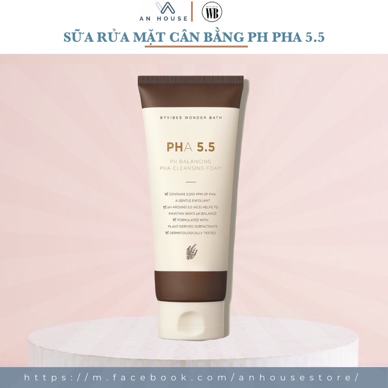 Sữa rửa mặt cân bằng PH PHA 5.5 Byvibes Wonder Bath 150ml