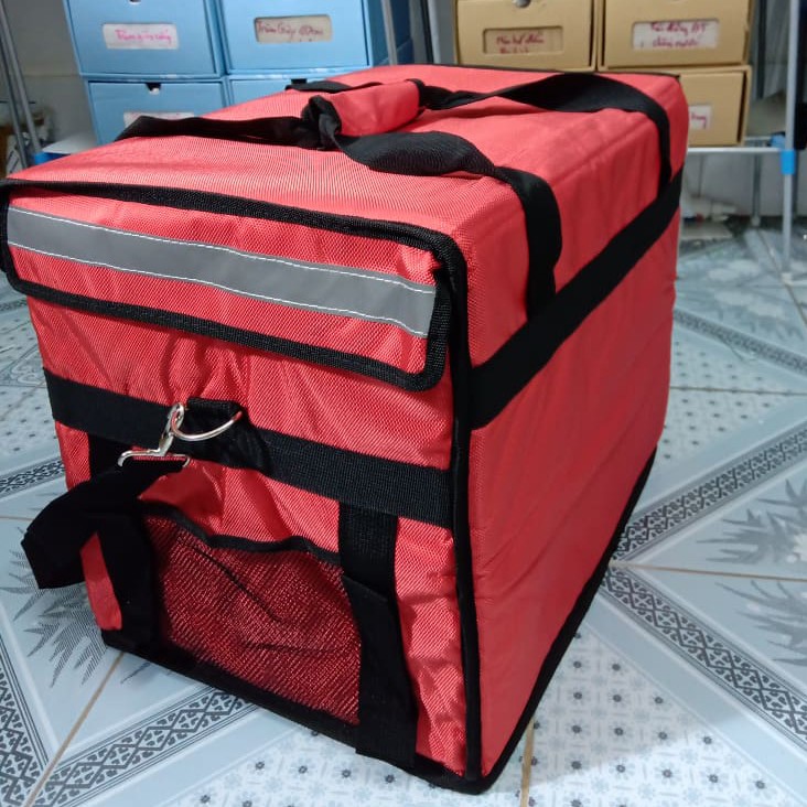 Túi giao hàng giữ nhiệt 45L nắp dán- Túi giữ lạnh giao cơm hộp trà sữa pizza