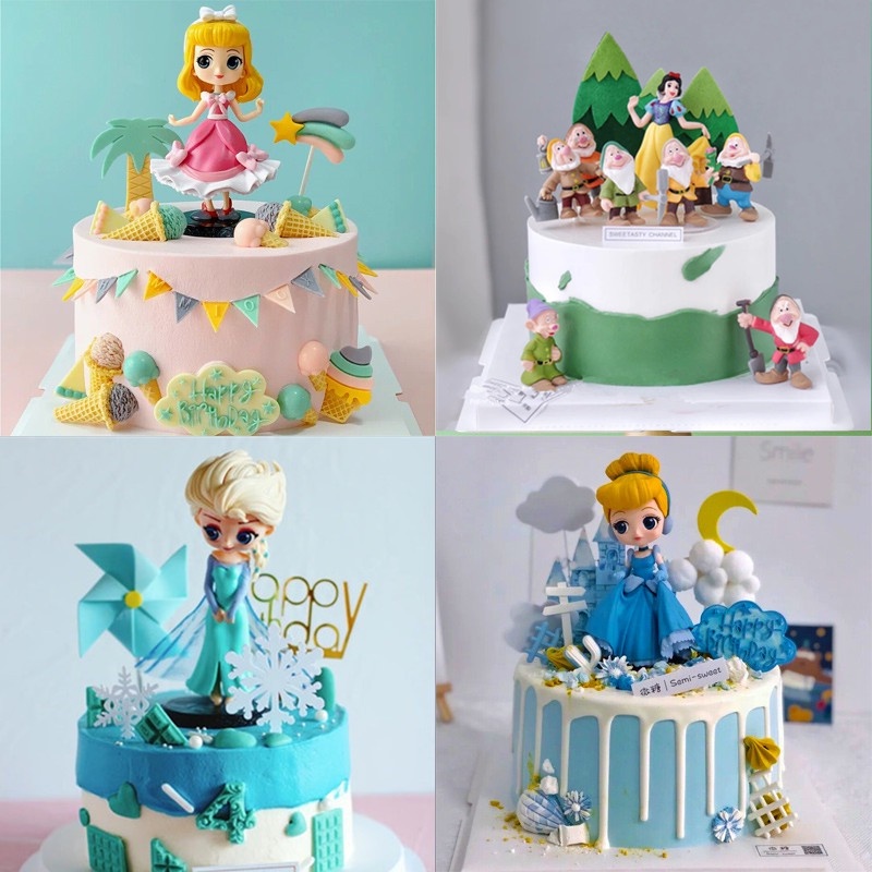 Búp Bê Công Chúa Disney 3D Trang Trí Bánh Kem