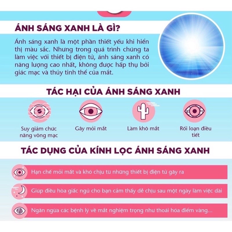 Tròng kính Bluelock chống ánh sáng xanh UV420 chiết xuất 1.61