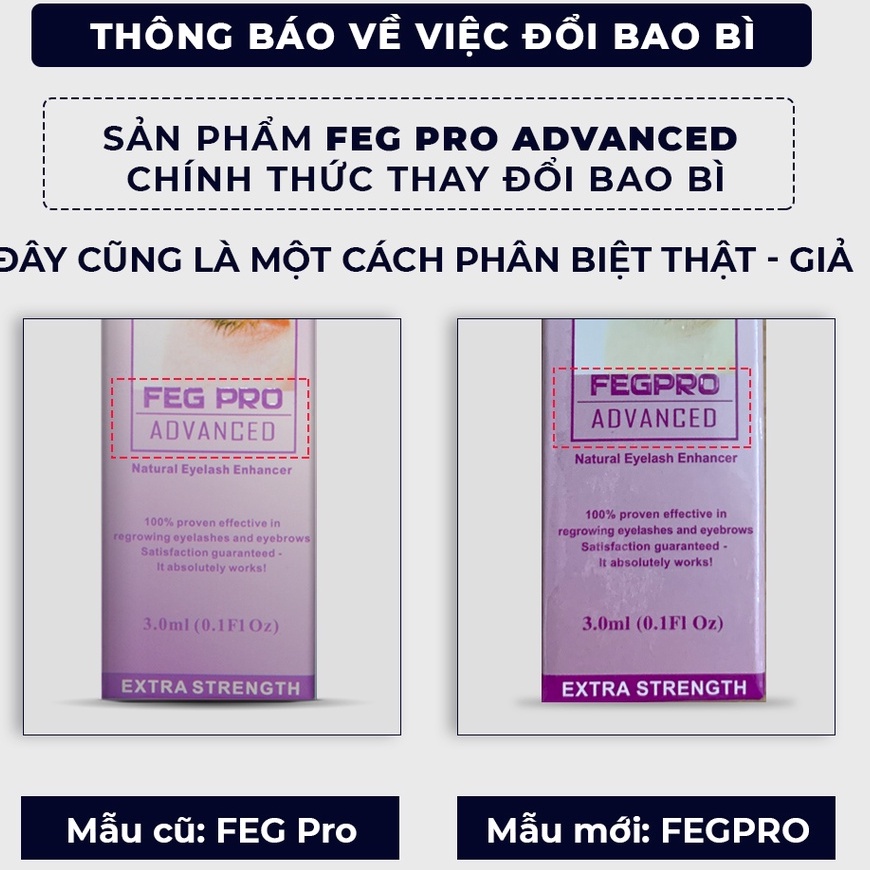 [CHÍNH HÀNG] Dưỡng mi FEG Pro-Advanced- Dưỡng mi chắc khỏe phục hồi lông mi-nang lông bị tổn thương-dưỡng mi dày dài_3ml