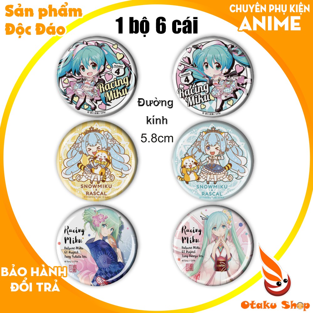 Set 6 Huy hiệu Vocaloid Miku - Otakushop