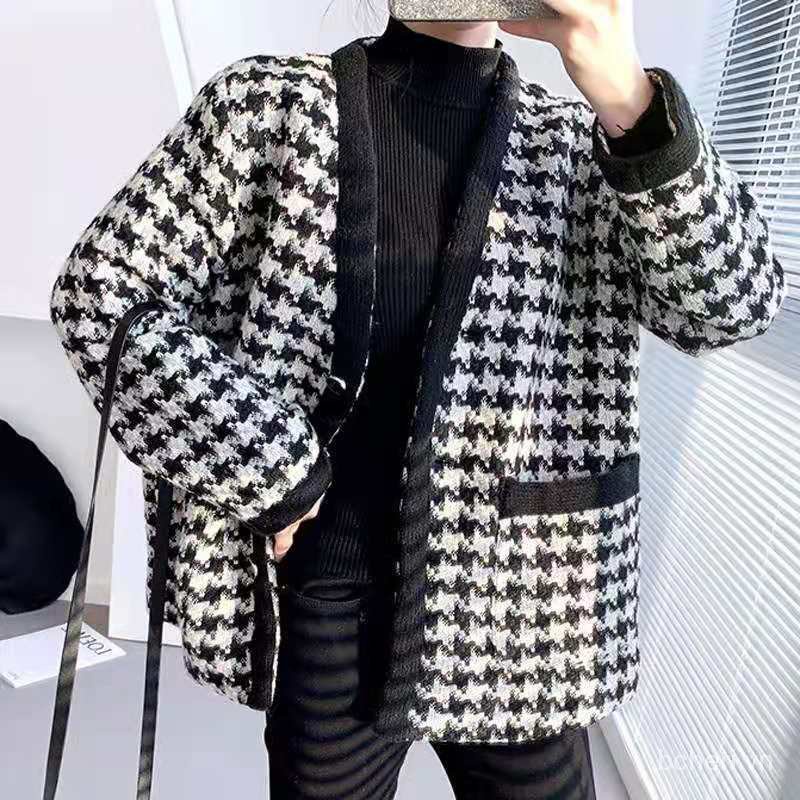áo khoác dạ nữ, dáng ngắn cài khuy cổ điển sang trọng thanh lịch thu đông 2021 | BigBuy360 - bigbuy360.vn